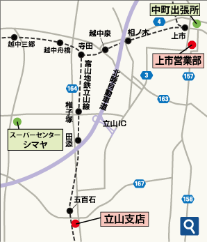 中新川郡地区　ATMマップ