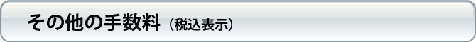 その他の手数料（税込表示）