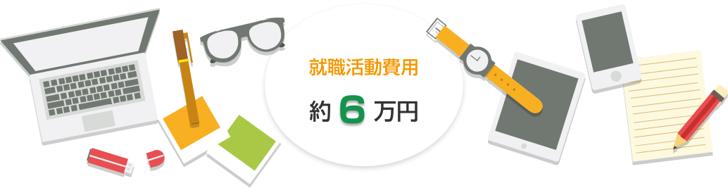 就職活動費用 約6万円