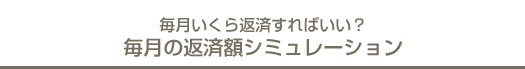 毎月いくら返済すればいい？毎月の返済額シミュレーション