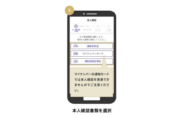 本人確認書類を選択