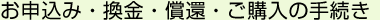 お申込み・換金・償還・ご購入の手続き