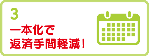 一本化で返済手間軽減!