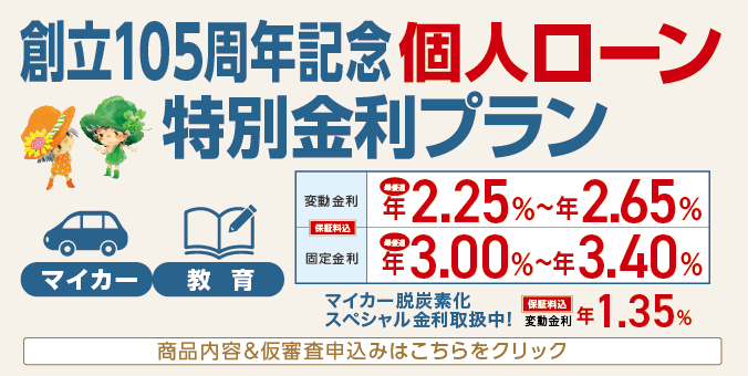 個人ローン生活応援特別金利プラン