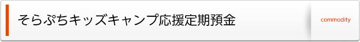 そらぷちキッズキャンプ応援定期預金パートⅩ