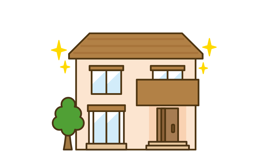 一軒家のイラスト