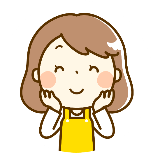 両手を頬に当てて考えている女性のイラスト