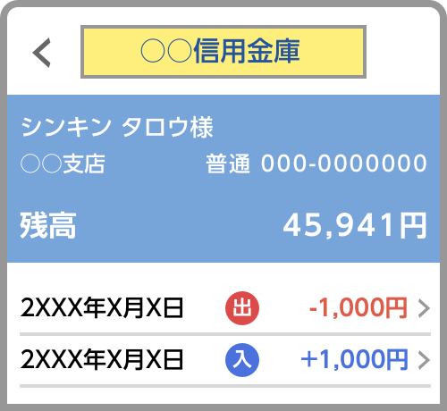 通帳アプリのイラスト