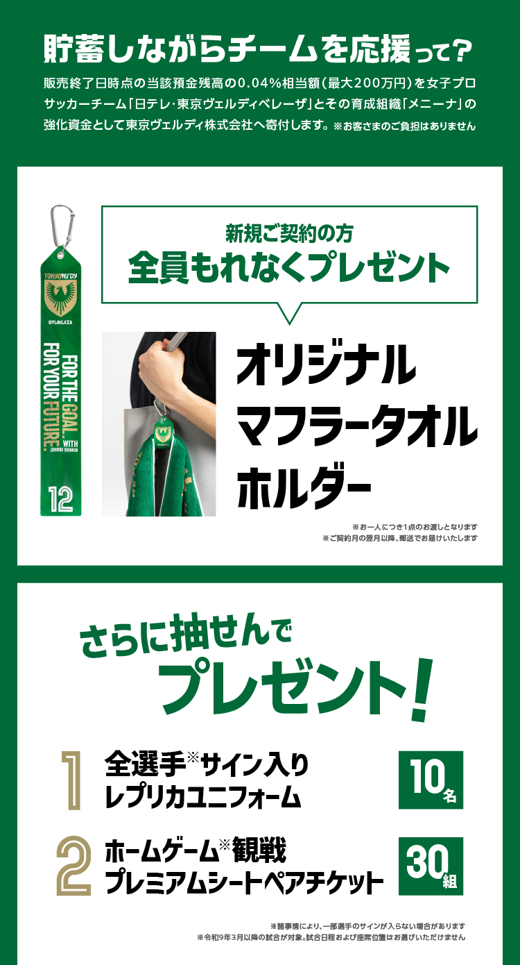 ベレーザサポーター定期預金２０２６