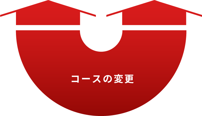 コース変更の矢印のアイコン