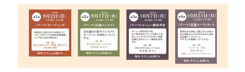 飲食業の創業支援 過去の内容