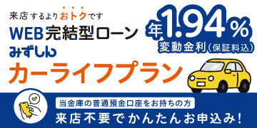 WEB完結型ローン みずしんカーライフプラン