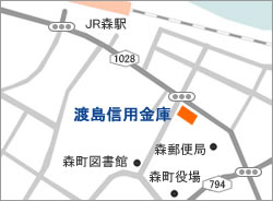 渡島信用金庫本店地図