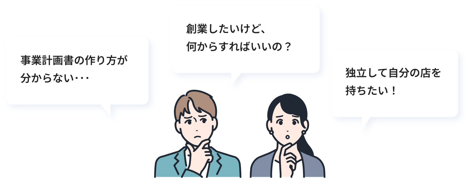事業計画書の作り方が分からない･･･ 創業したいけど、何からすればいいの？ 独立して自分の店を持ちたい！