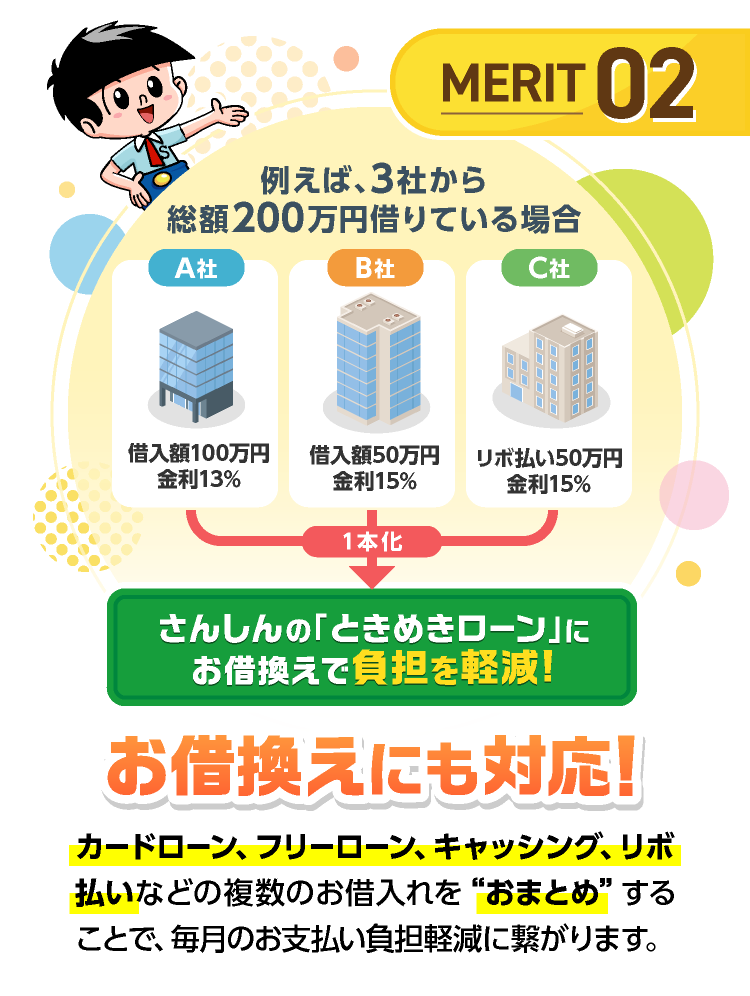 メリット2 お借換えにも対応！