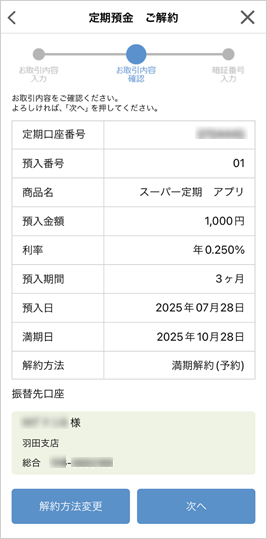 解約方法の選択