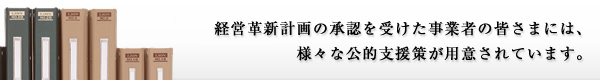 画像：経営革新計画承認のメリット