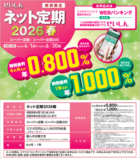 ネット定期2026春チラシ