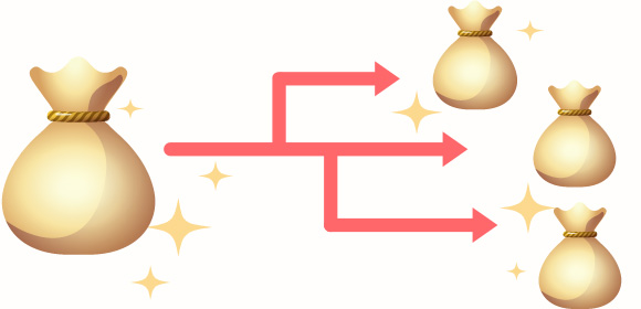 分散投資が可能です