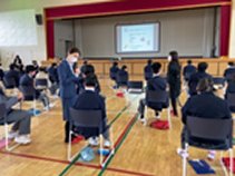 県立岩戸養護学校の生徒向けへの金融教育講義