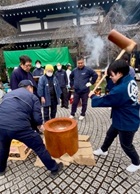 奉納餅つき大会に参加しました