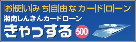 湘南しんきんカードローン　きゃっする 詳細はこちら