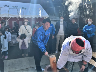 大原稲荷神社睦會「餅搗き」