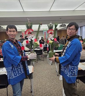 ＮＰＯ法人むらまち三世代主催の親子三世代で作る正月飾り「門松を作ろう！」