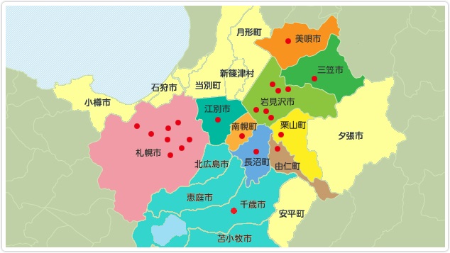 営業区域の地図