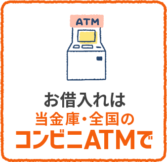 お借入れは当金庫・全国のATMで