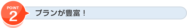 プランが豊富