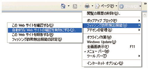 「自動的なWebサイトの確認を有効にする」をクリック